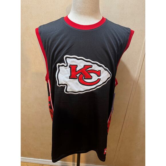 Ultra Game Kansas City Chiefs XXL Black Mesh Jersey NWT Sleeveless NFL Shirt - Picture 1 of 6